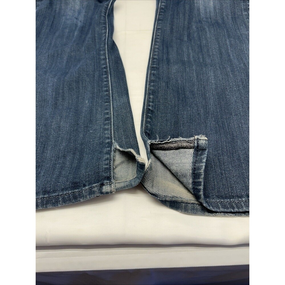 Express Stella Bootcut Jeans Women Sz 4 L Mid Rise Blue Stretch Dark Wash - Picture 2 of 12